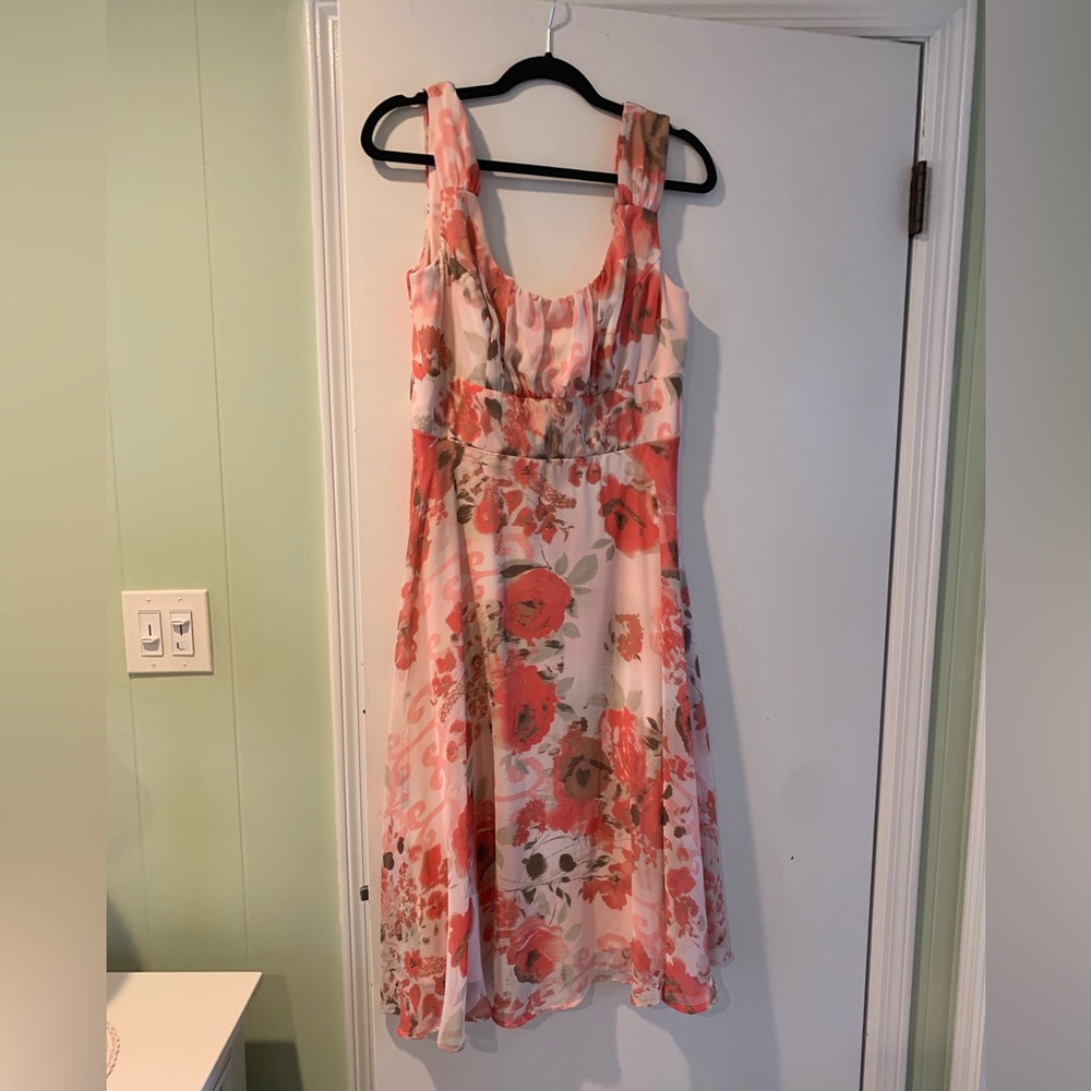 Connected Apparel Floral Sherbert Sleeveless Dress
